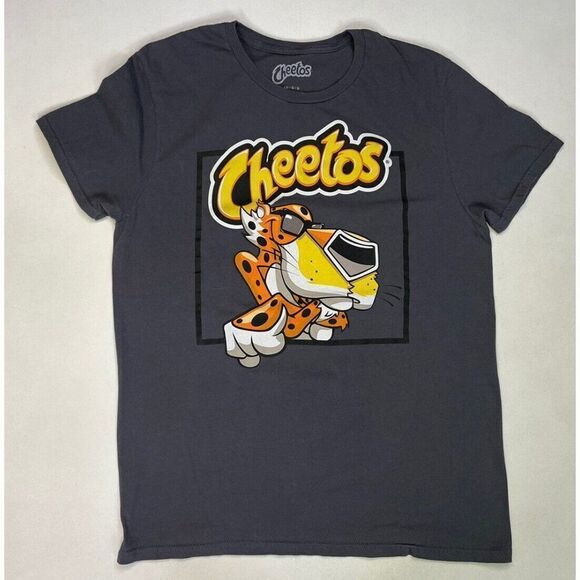 Cheetos Chester Cheetah Graphic T-shirt Women Large Gray Short Sleeve - Picture 1 of 5